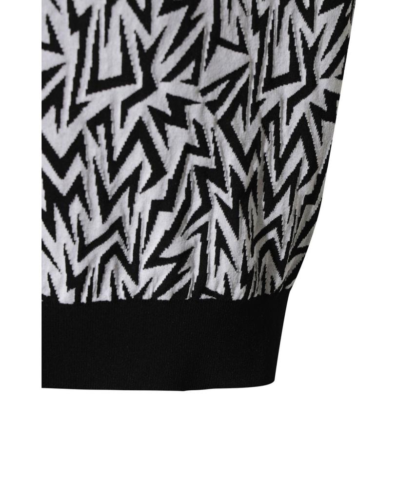 WAAC Men Waacky Illusion Pattern Knit Polo Wmwam26204Bkx