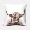 Home Decor Scottish Highland Cow Pattern Super Soft Pillowcase Sofa Cushion Decorative Pillow 45X45Cm