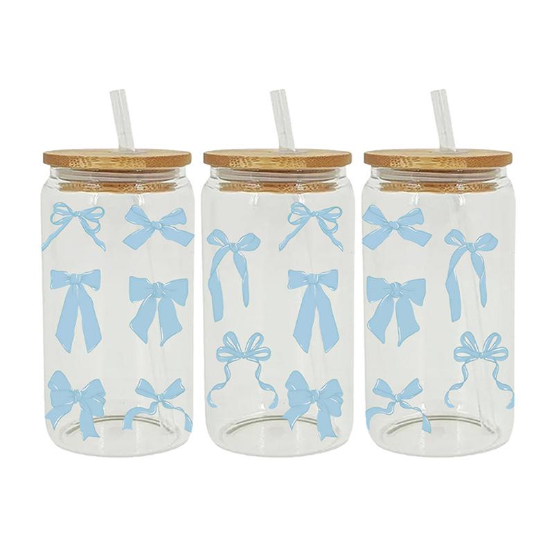 3D Uv Dtf Transfers Wrap Autocolante rezistente la ulei Impermeabil 16Oz Cupa Wraps Frumos fund imprimat pentru sticle de sticlă diy ceașcă de cafea