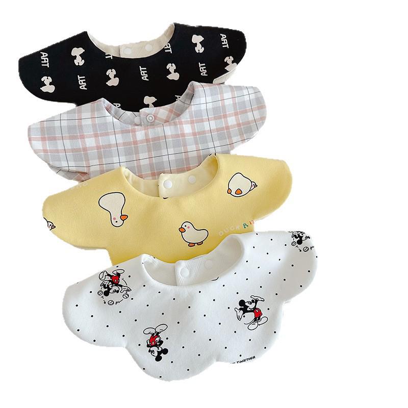 Koreanischer Stil Baumwolle Weich Wasserdicht Baby Sabberlätzchen, Doppelseitig, für 0-2 Jahre