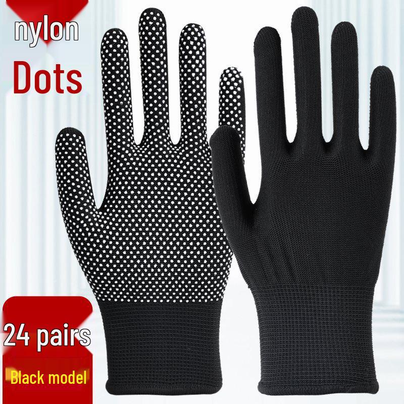 Breathable Non-Slip Nylon Work Gloves - Sun Protection, Thin & Durable for Summer, Handling, Riding, Men & Women