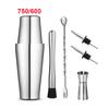 1/6/9/11pcs Boston Shaker Professional Stainless Steel Bartender Wine Cup Cocktail Mixer Martini Cocktail Shaker Bar Set