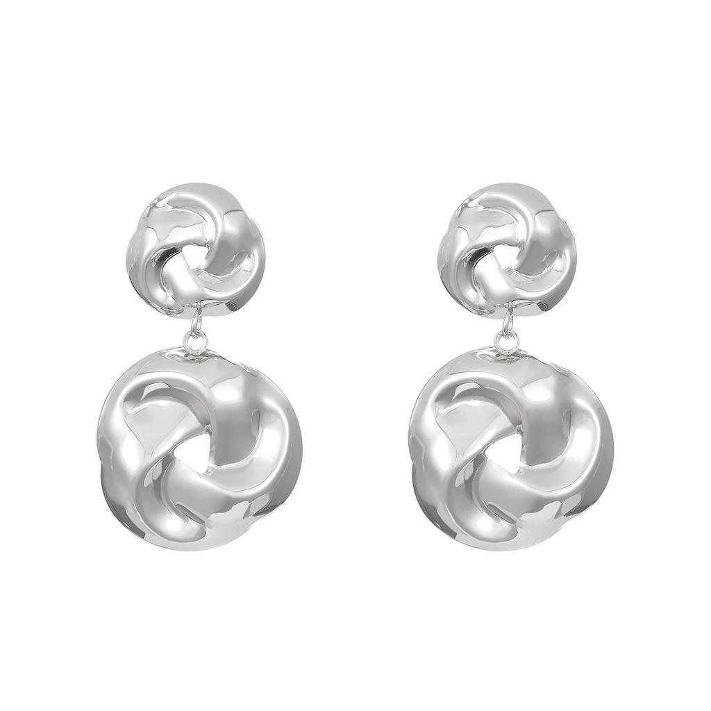 European & American Style Knot Jewelry Set: Women's Creative Necklace, Earrings, & Ring