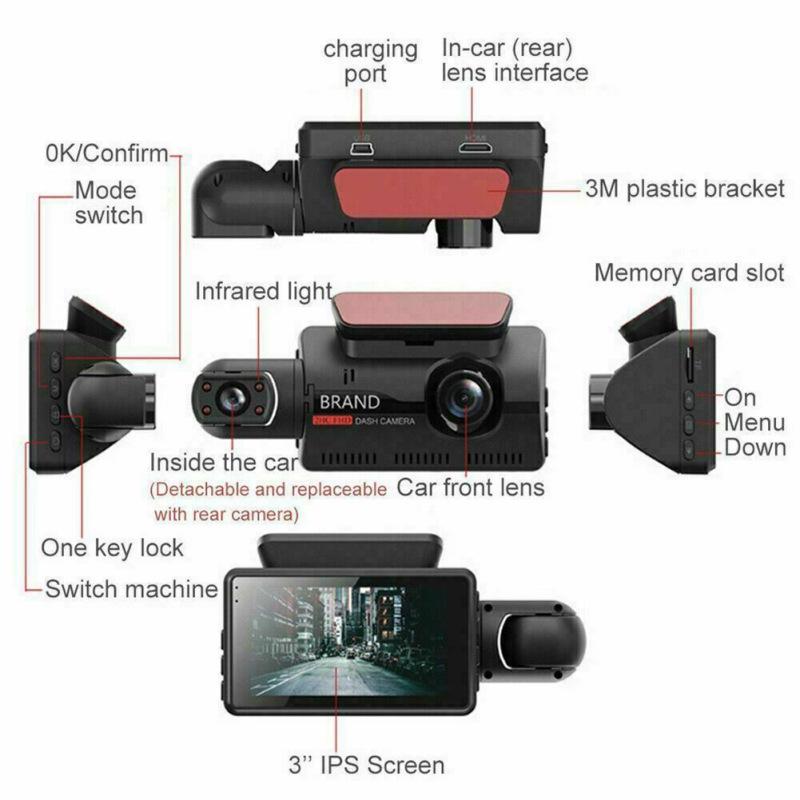 Dash Cam Videoregistratore per auto con schermo da 3,0 pollici