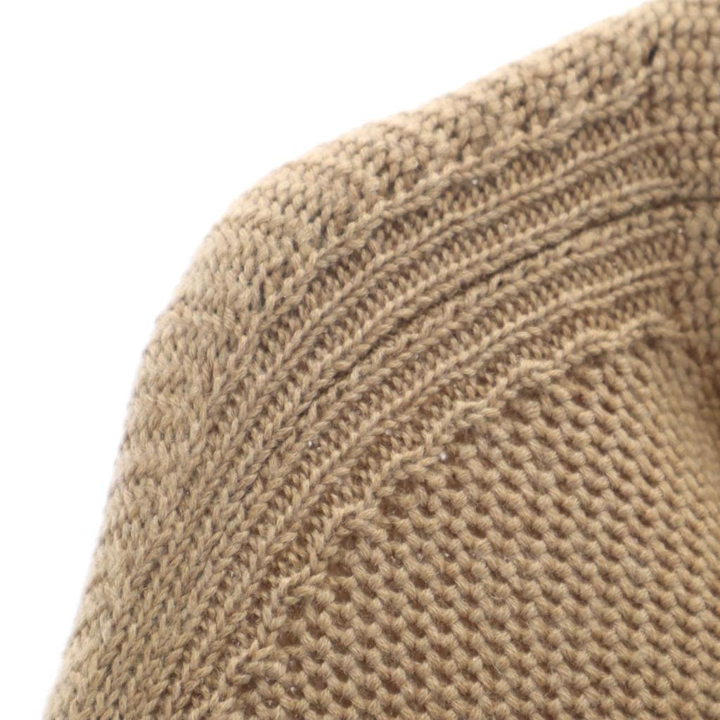 GUCCI Made in Italy Wool Blend Long sleeve Mock neck sweater S beige Men's Used