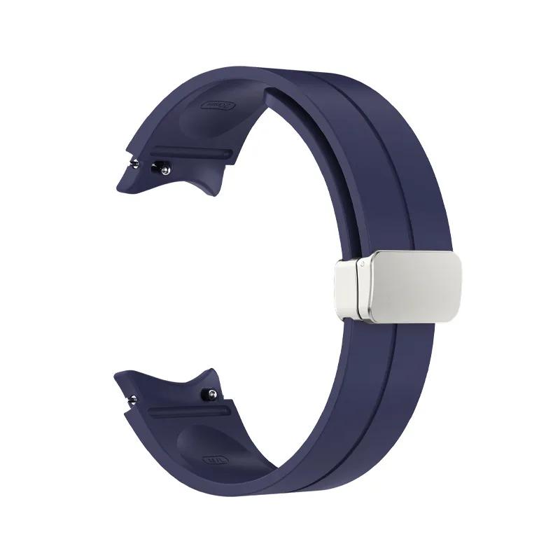 No Gap Silicone strap For Samsung Galaxy watch 7/6/5/4 40 44mm 5 Pro 45 Original Magnetic bracelet band For Watch 4 Classic belt