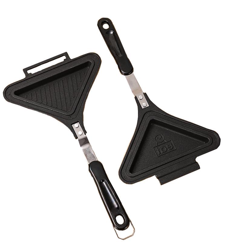 Introducing the "Double-Sided Striped Grill Pan" – perfect for sandwiches, steaks, and eggs.