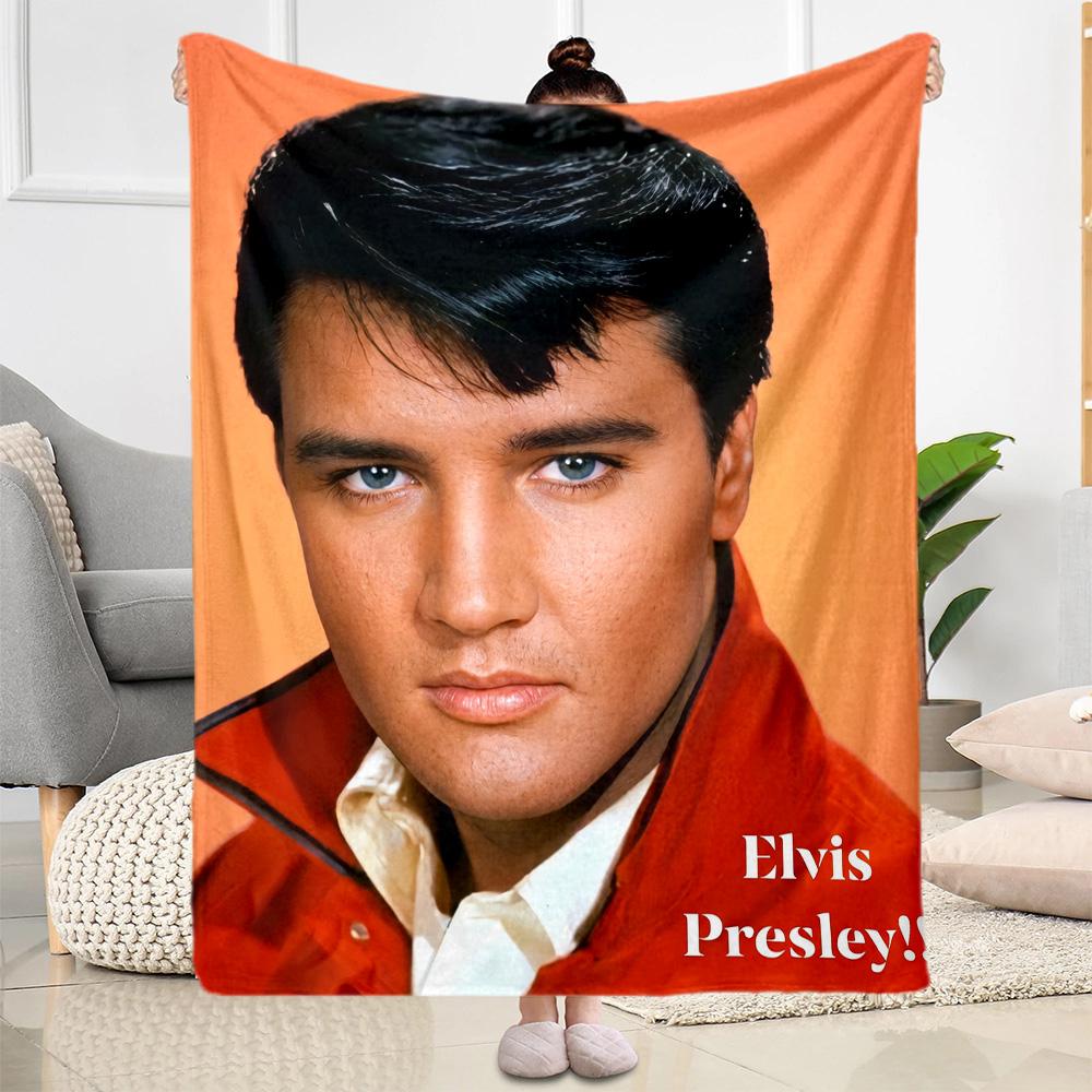 Elvis Presley: Iconic Performances Blanket Durable Comfort Suitable for Office Chair Office Bedding Four Seasons Universal Stylish Decor