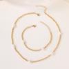 Single chain necklace jewelry simple women's light luxury high-end neck chain light luxury pearl bracelet