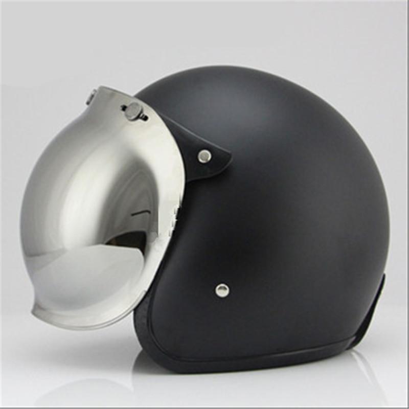 Motorcycle Vintage Half Face Helmet Retro German Chopper Cruiser Matte Black Cascos Para Dot Approvel