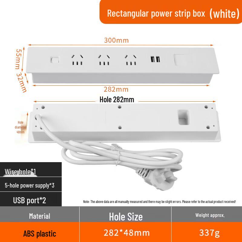Embedded Hidden Cable Box Office Desk with USB