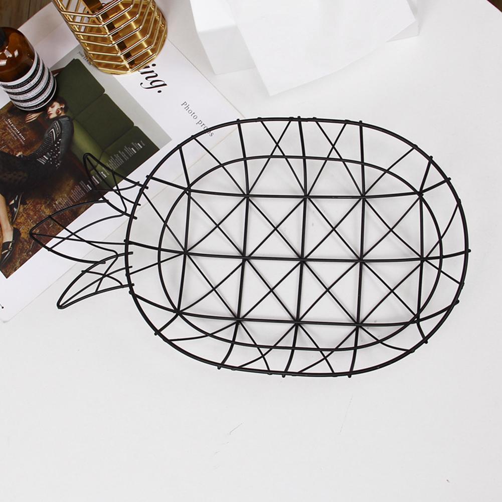 Fruit Storage Basket Iron Pineapple Shape Tray Nordic Style Dessert Snack Plate