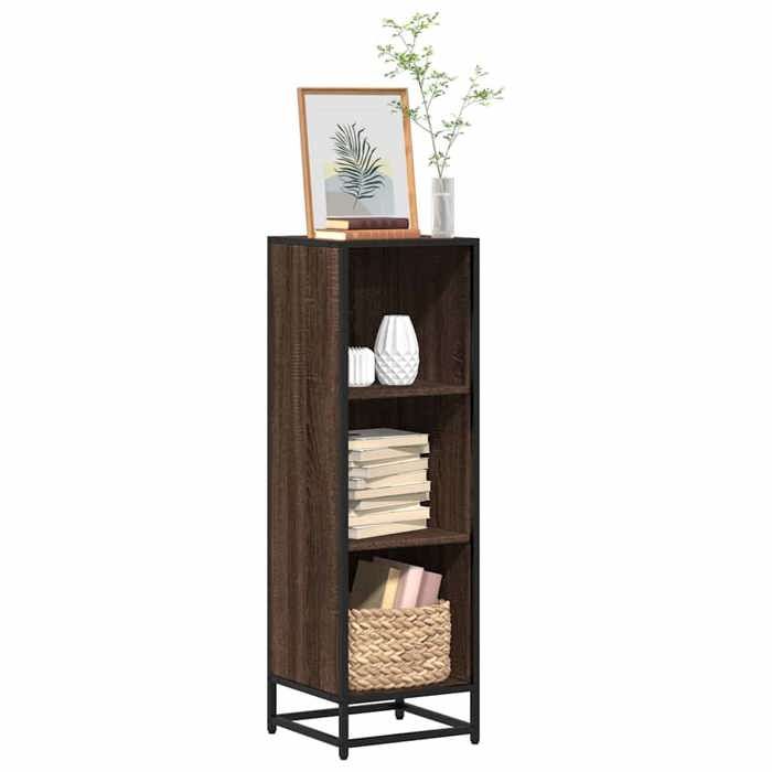 VidaXL Bibliothèque chêne marron 33,5x33x107,5 cm bois d'ingénierie, bibliothèque, séparateur de pièce, séparateur, armoire 849158
