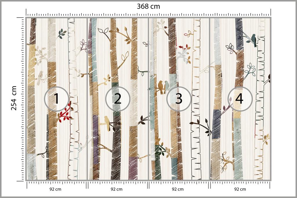 Photomural Forest Self-Adhesive Mural 368x254