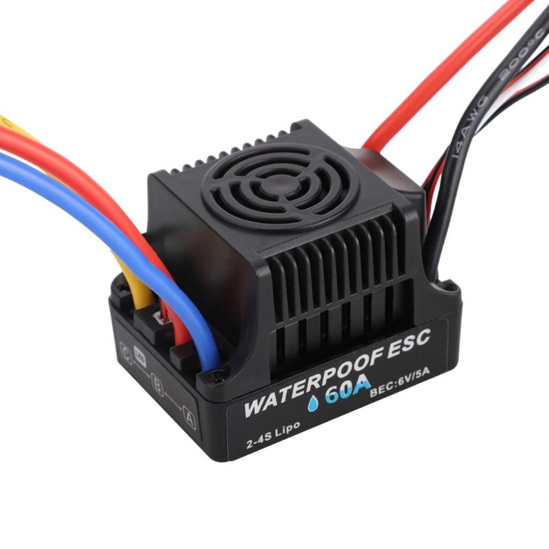 Brushless Electronic Speed Controller RC Waterproof ESC 60A/80A Brushless & Brand New Accessory for 1:10 RC Toy Off-road