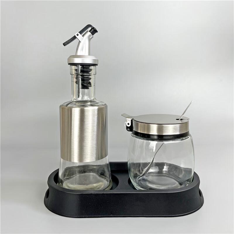 OEING Glass Tabletop Seasoning & Condiment Set