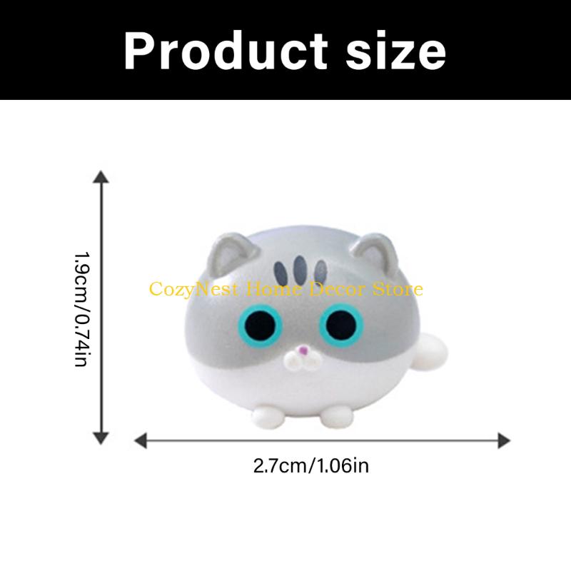 92MF Cats Figurines Mini Cats Decors Toy Playsets Miniature Doll Garden Figurine