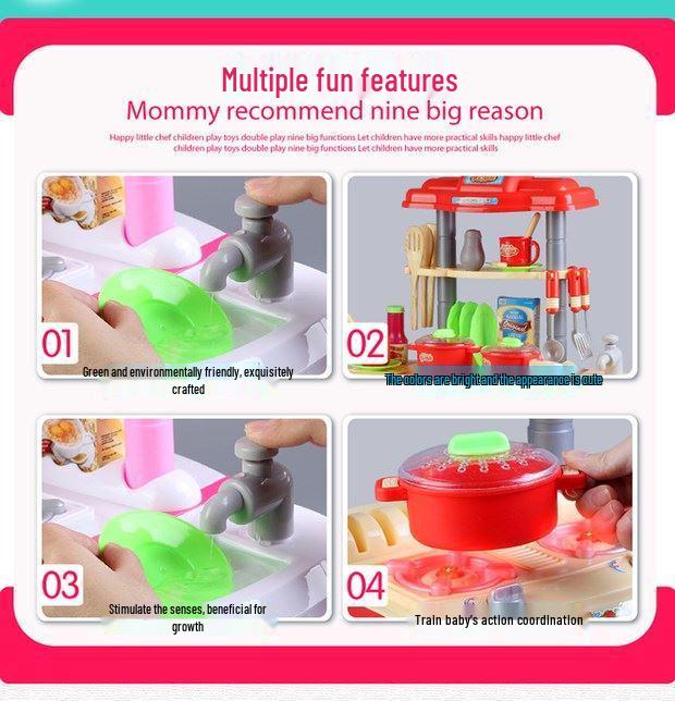 Mateřská škola K1 Domeček pro panenky Kuchyňský a Stolní nádobí Set