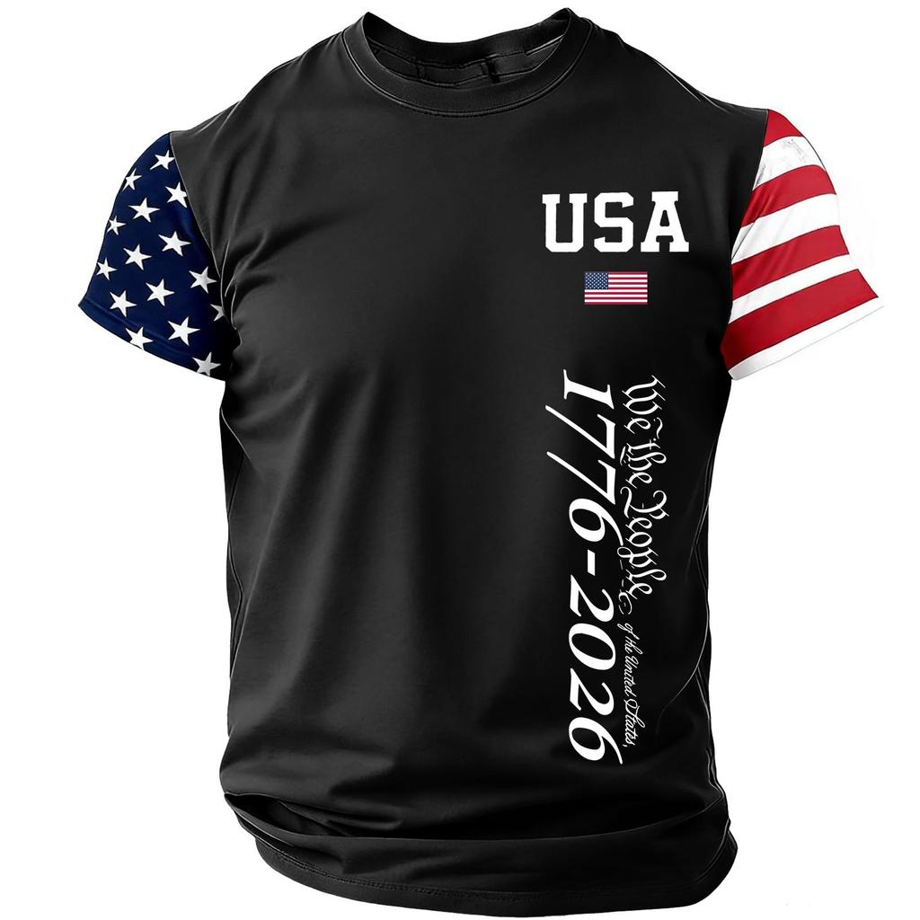 Men's Casual Round Neck Lightweight Breathable Short-Sleeve Top