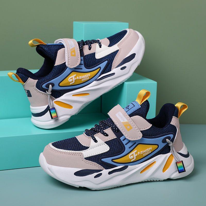 Boys' shoes Children's cotton shoes Waterproof and non-slip Boys' older children's piled thickened warm medium and older boys' shoes Winter