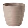 Beige plastic flowerpot with saucer 147x136cm Sahara