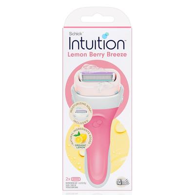 Intuition Lemonberry Breeze Handle Damen Epilierer rosa + 2 Rasierklingen in 1, Haarentfernungsrasierer