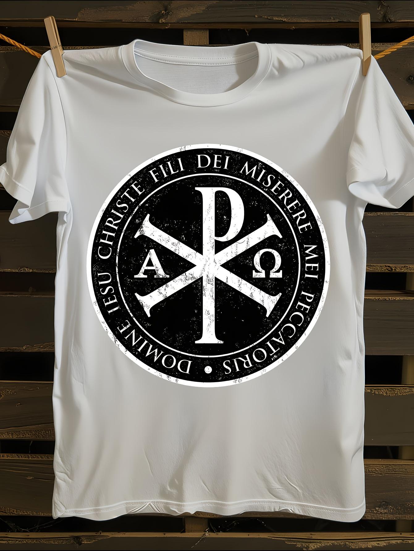 Orthodox Chi Rho Christogram Christian Faith T-shirt M