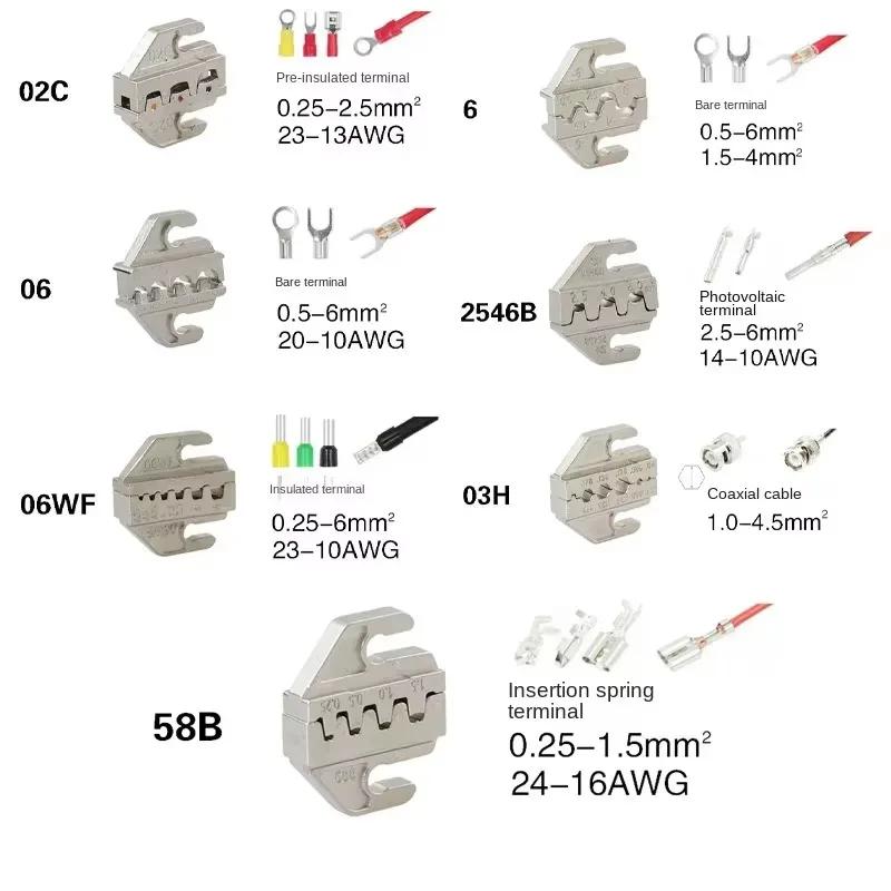 Ratcheting Wire Crimper Tool Interchangeable Terminal Connectors Set Electrical Cables | Professional Crimping Pliers Wire Tools