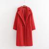 Women Fashion  And Winter Loose Medium Long Windbreaker Lamb Coat