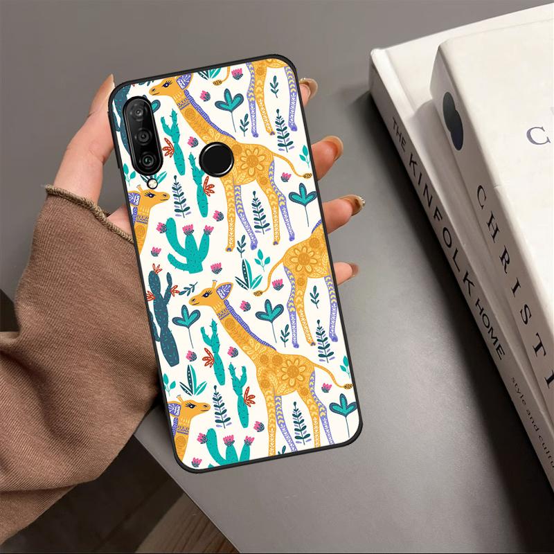 Giraffe Art For Huawei P40 P20 P30 Lite P60 Pro Nova 12i 12s 11i 10 9 SE 5T Y91 Y90 Y60 Y70 Y72 Y61 Case