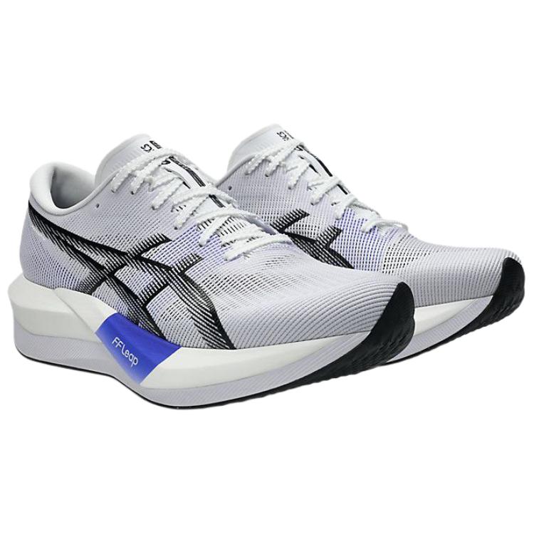 Asics נעלי ריצה קפיציות קלות ונוחות Magic Speed 5, סניקרס יוניסקס, לבן שחור 1013A183-100