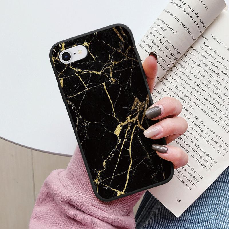 Fashion Marble Cover For iphone SE 2020 7 8 Plus Soft Protective Cases Silicone Coque Bumper Fundas For iphone 8+ SE2020 Shell