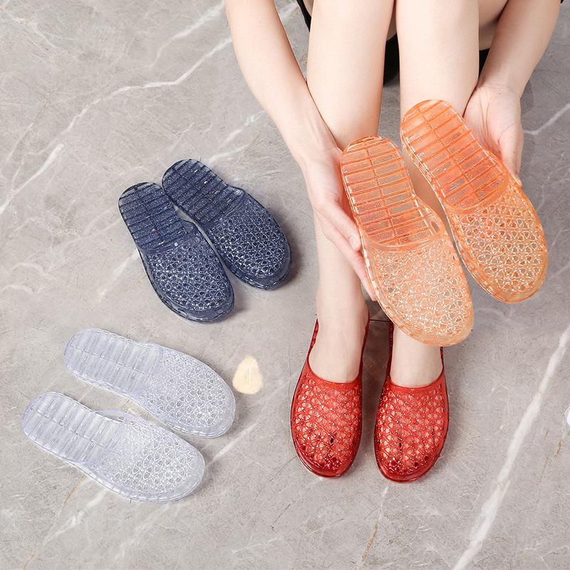 Women's Crystal Flat Sandals - Lightweight, Non-slip, Breathable Fashion for Spring & Summer