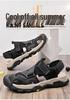Herren Trendy Leder Geschlossene Zehenpartie Outdoor Sandalen: 2024 Sommer Atmungsaktive Strandschuhe