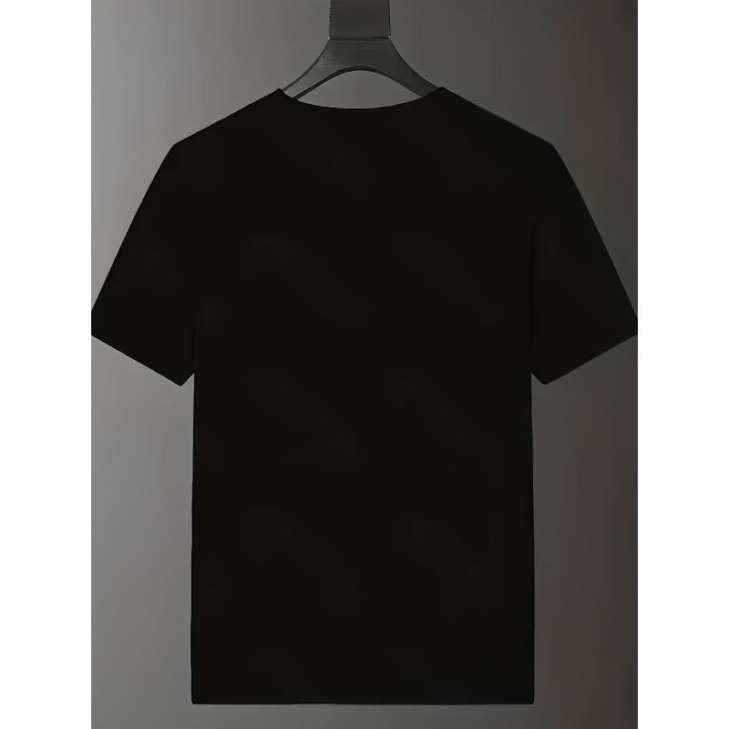 Lässiges Herren-T-Shirt mit Aufdruck – Kurzarm-Sommertop mit Rundhalsausschnitt, kultiges Popkultur-Design für Freizeitkleidung