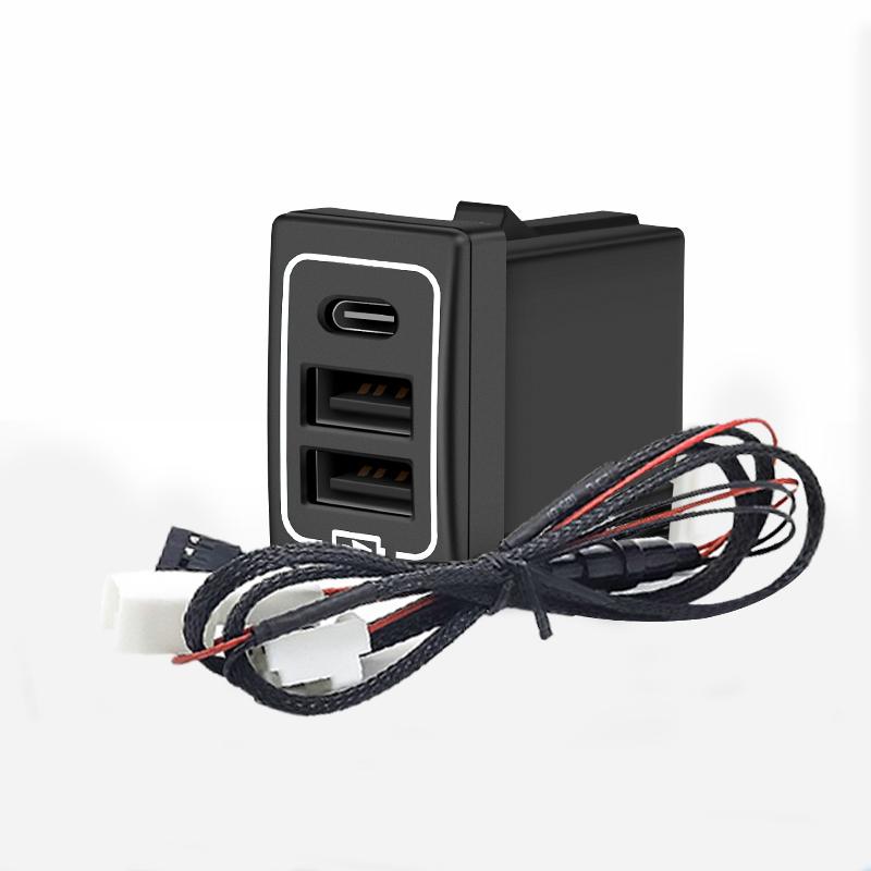 Car USB Quick Charger QC3.0 For Toyota Land Cruiser 200 Prado 150 Accessories Modified LC200 LC150 FJ150 FJ200 2021 2020 2019