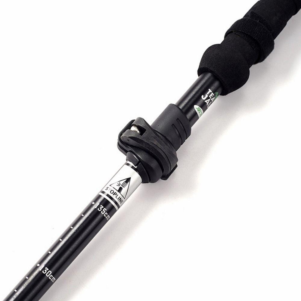 5 Section Cross Country Cane EVA Wading Staff Comfort Handle Outdoor Trekking Poles Camping