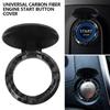 1PC Carbon Fiber Engine Start Button Cover Ignition Switch Protector Interior Decoration & Scratch Protection