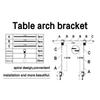 Black Desktop Arch Frame Easy Install Clamp Over The Table Rod Stand Adjustable Length Balloon Clips Flower Frame Arch