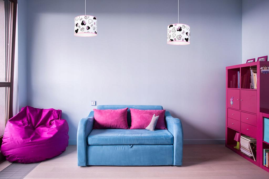 Lámpara colgante de techo tipo loft para niños, con pantalla LED.