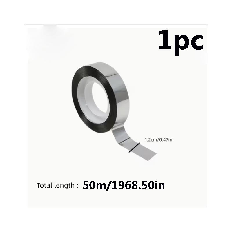 1/2 Stück Metallic Silber Spiegelband - Geeignet für Wand Schrank Badezimmer Dekoration Geschenkverpackung Bastel Dekoration
