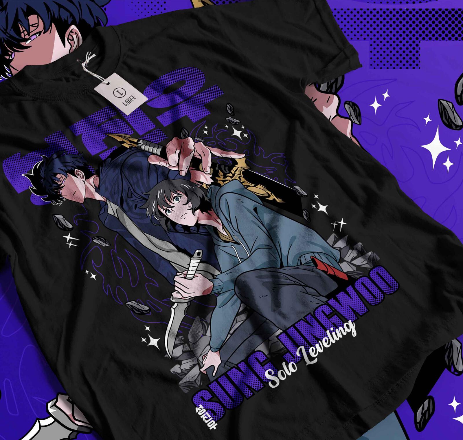 

Solo Leveling T-Shirt Mens Womens Tees Top Sung Jinwoo Liu Zhigang Anime Jonas Reiji shirt Gift 429 XL