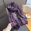 70*185cm Luxury Scarf Women Winter Warm Soft Shawls Faux Cashmere Painting Designer Thick Floral Wrap Poncho Pashmina Blanket