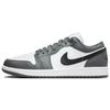 Jordan Air Jordan 1 Cushioning Slip Resistant Low top Vintage Basketball Shoes Unisex Black Brown 553558-152(Team679-X2M)
