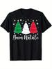 Lustiges Baseball-Weihnachts-T-Shirt für Herren - Durch den Schnee brechendes Grafikdesign