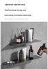 Gunmetal Gray Wall-Mounted Bathroom Storage Rack - Double Layer, No-Drill Shelves