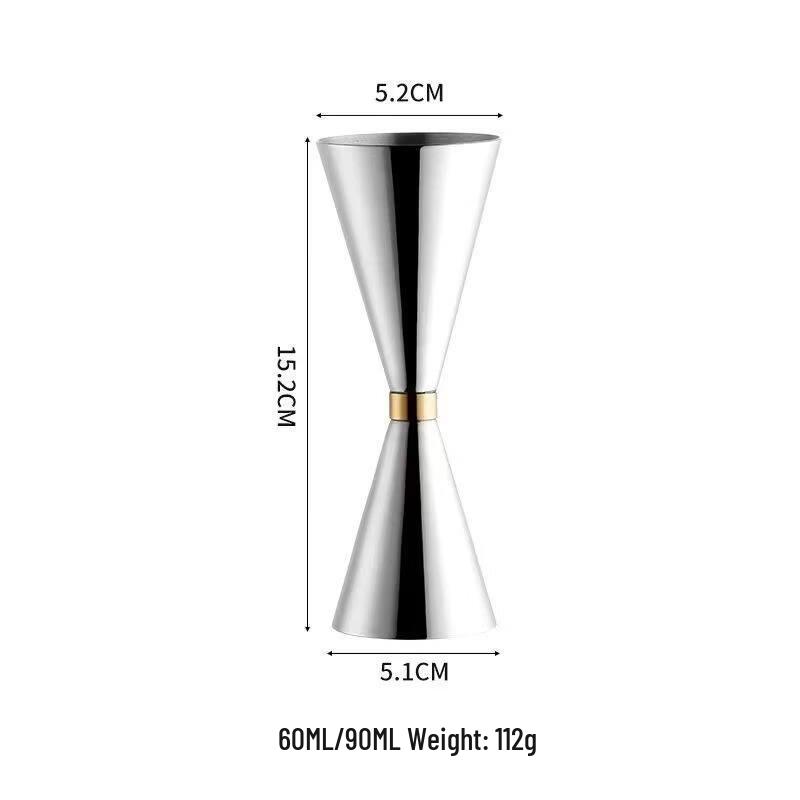 ZISIZ Japanese Style Gold 304 Stainless Steel Jigger