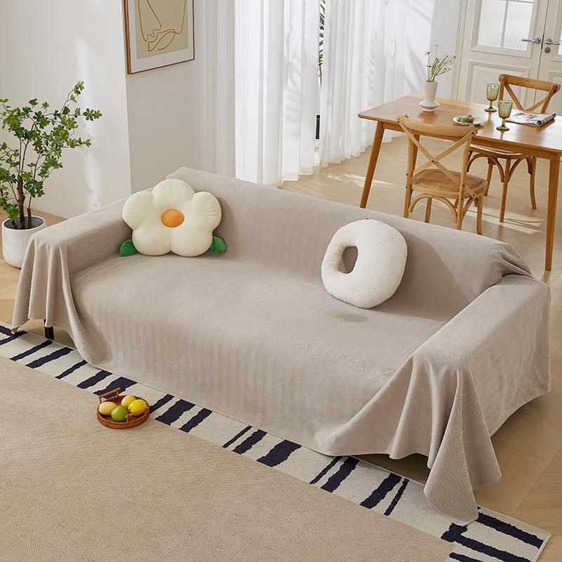 Herringbone Chenille Sofa Cover Towel Full Covered Sofa Cover Non-Slip Sofa Cover Multi-Purpose Cushion