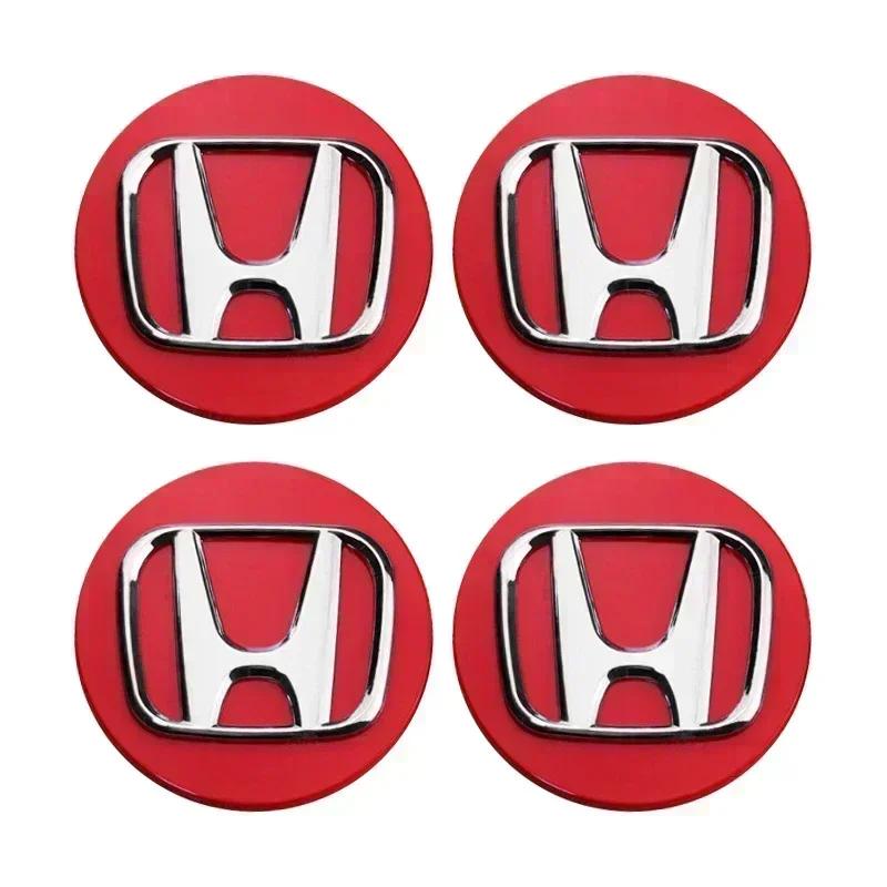4pcs 58mm 69mm Car Wheel Center Hub Cap Rim Badge Refit Decoration Cover For Honda Civic Fit Jazz Accord HRV City Odyssey CRV