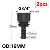 8/16/20/25/32mm Garden PE Tube Connector 1/2 3/4 1" Thread Hose Elbow Barb Coupler Fitting Farm Irrigation PE Pipe Joint